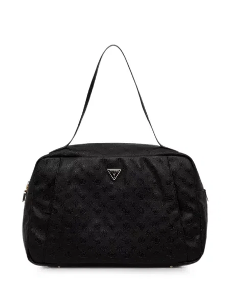 Geantă shopper Guess cu autograf negru