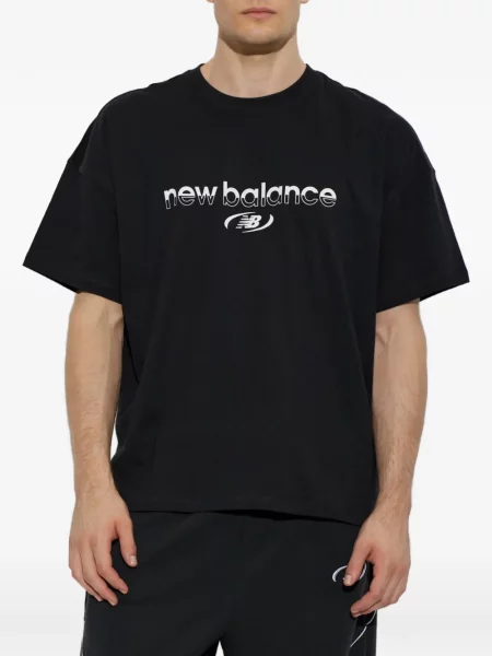 Tricou New Balance cu imagine cu glugă plasă gri