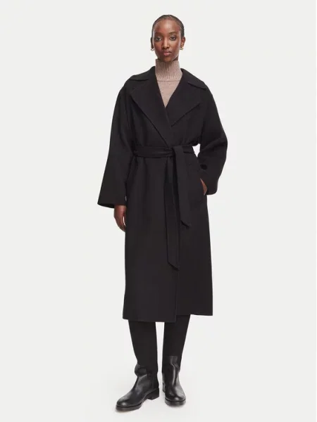 Weekend Max Mara Volneni plašč Operoso črna