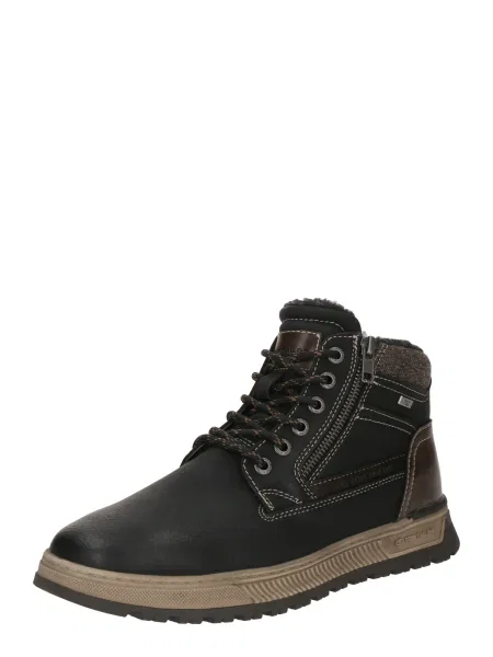 TOM TAILOR Botine maro negru