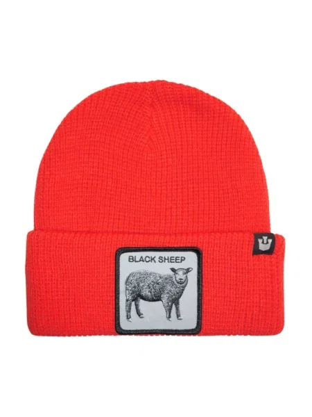 Lniana czapka Goorin Bros z logo czerwona