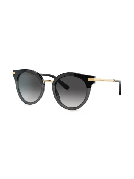Spalvų gradiento rašto saulės akiniai Dolce & Gabbana Eyewear juoda