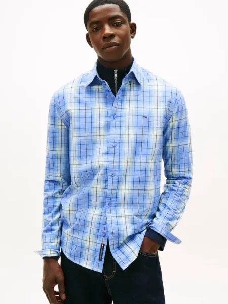 Tommy Jeans Cămașă | regular fit albastru