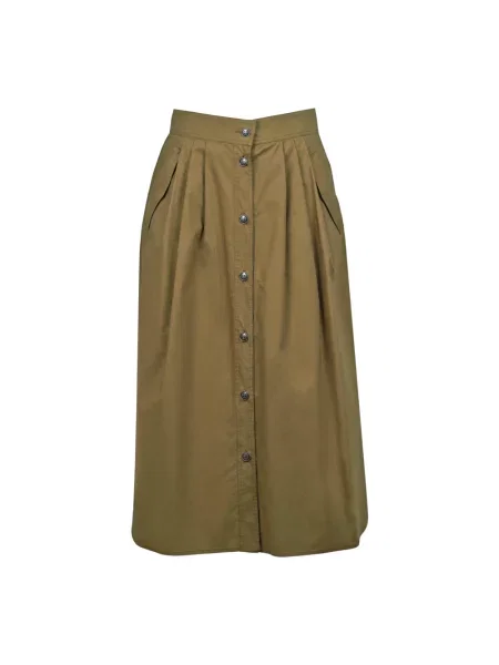 Spódnica midi 8pm do kolan brązowa