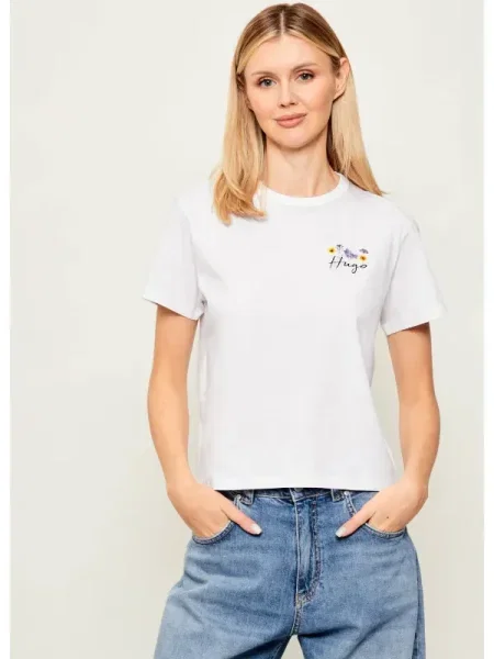 HUGO tricou din alb