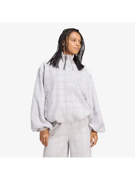 Jachetă adidas Blousy Check Track Top Dash Grey XS gri