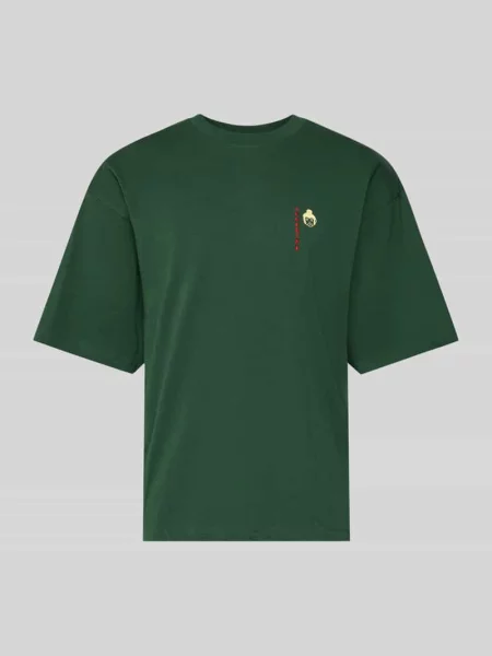 T-shirt z detalem z logo model ‘Beam’ Woodbird