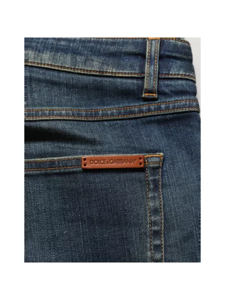 Skinny jeansy skinny Dolce And Gabbana biznesowe niebieskie