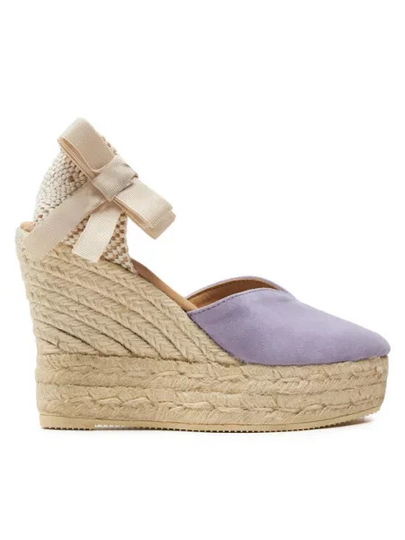 Manebi Еспадрильї Hamptons Heart-Shaped Wedge Espadrilles W WH фіолетовий