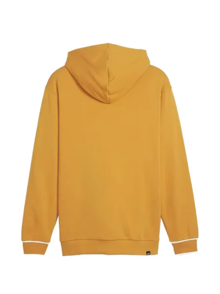 Bluza z kapturem Puma z nadrukiem ze sznurkiem pomarańczowa