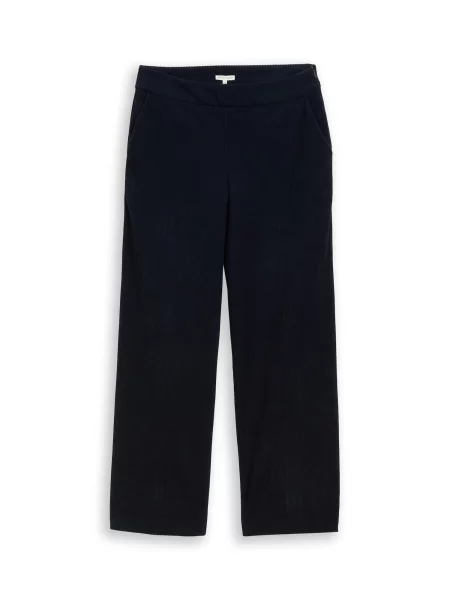 TOM TAILOR Pantaloni cu dungă Lea închis albastru