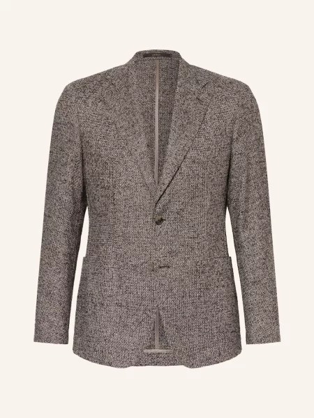 Windsor. Sako Giorno Extra Slim Fit tmavě hnědá / černošedá bílá