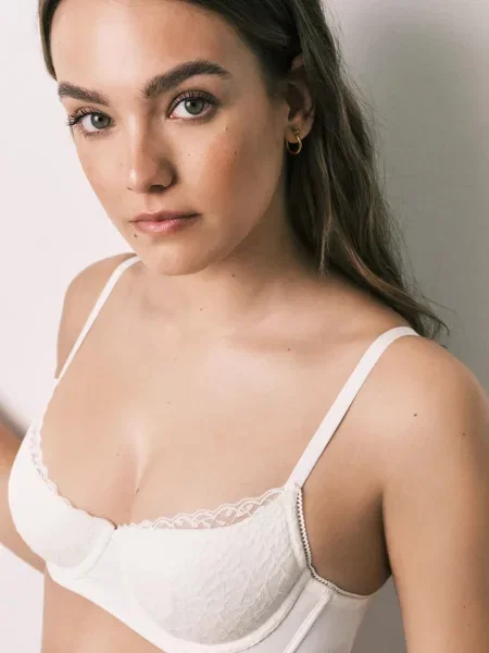 Women'secret podprsenka čipkovaná biela