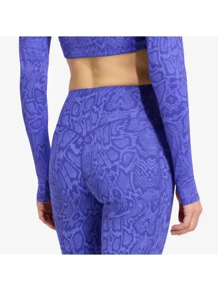 Legginsy adidas Optimé Primelift Snake Leggings Solar Purple/ Pure Purple L fioletowe