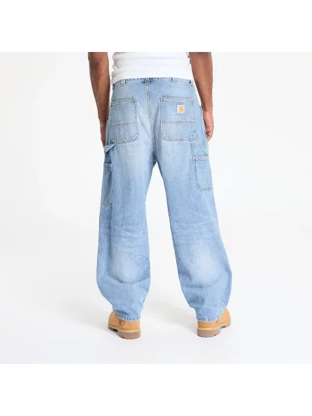 Szerokie jeansy Carhartt Wip niebieskie