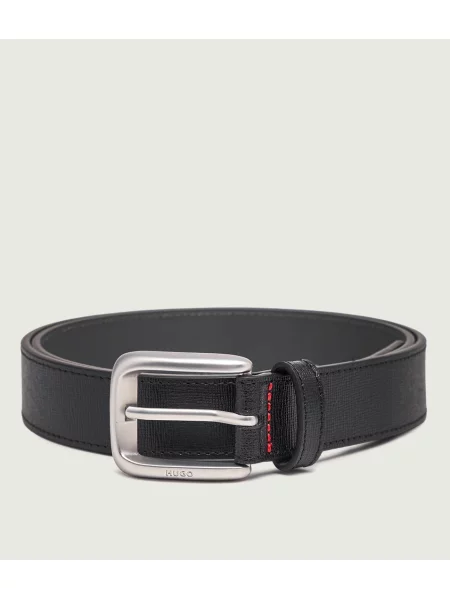 HUGO Curea de piele negru