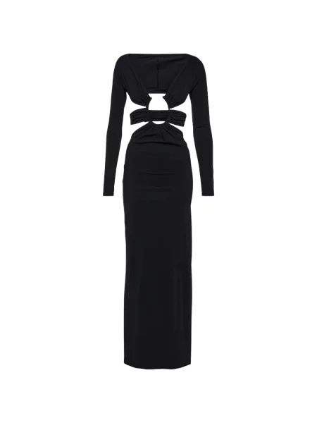 Rochie maxi Christopher Esber cu volane negru