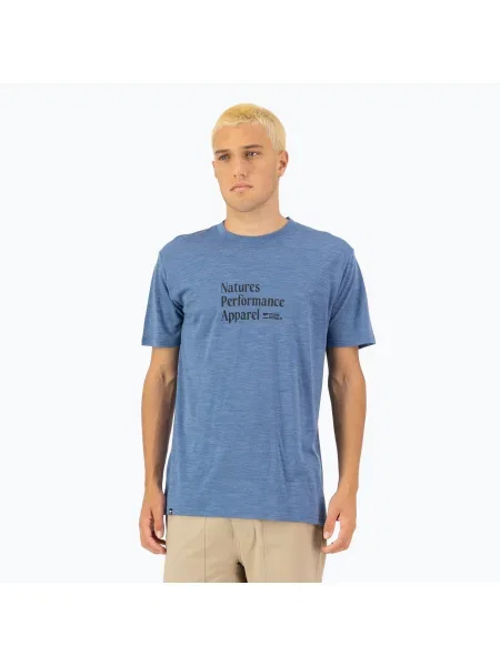 Tricou termoactiv pentru bărbați Mons Royale Zephyr Tencel steel blue albastru