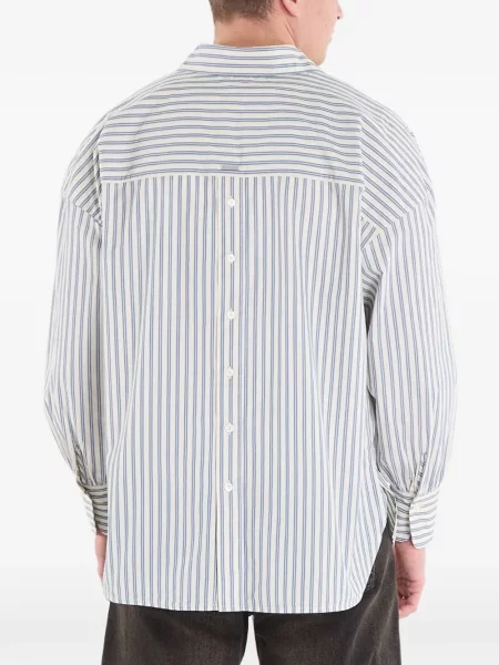 Cămașă cu dungi Allsaints alb