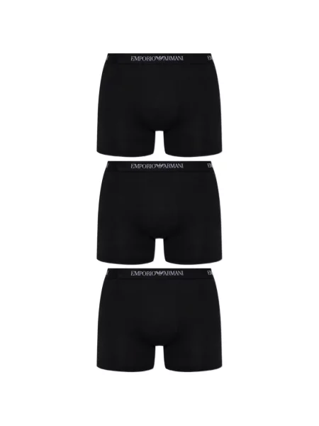 Bokserki Emporio Armani z logo czarne