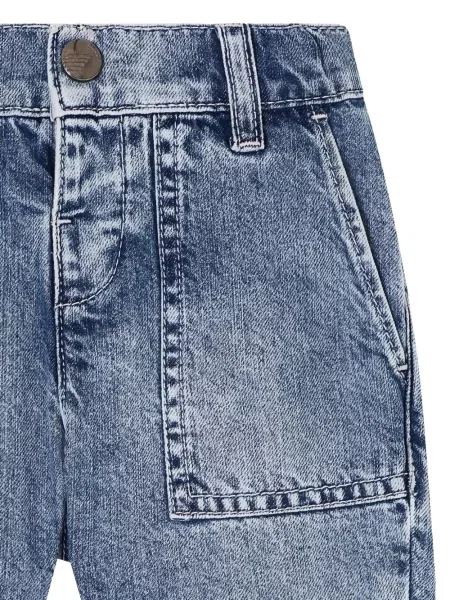 Jeansy dziecięce Emporio Armani niebieskie