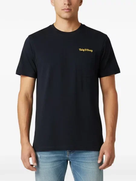 Tricou Sandro cu broderie negru