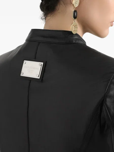 Geanta de piele Dolce & Gabbana biker negru