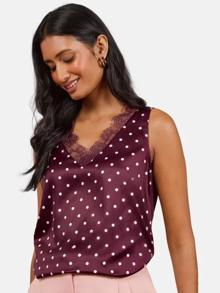 Love & roses Top ciclam alb