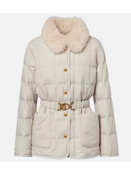 Geacă cu puf Moncler bej