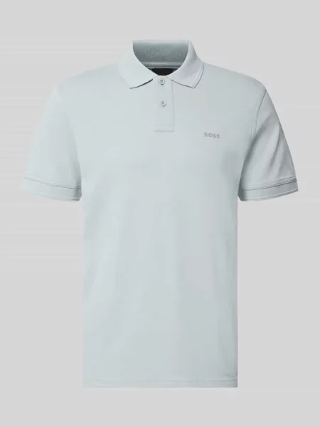 Koszulka polo w kroju relaxed fit z czystej bawełny model Prime' Boss Orange szara