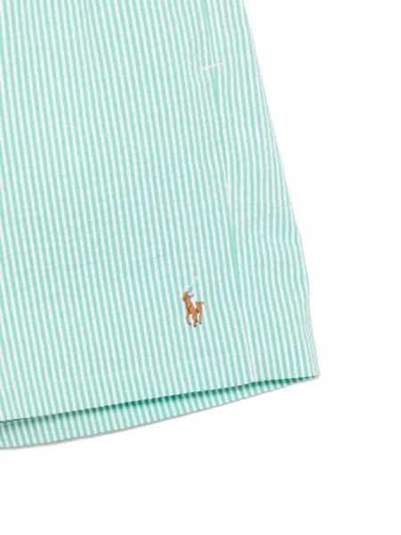 Ριγέ παντελόνι κολύμβησης Polo Ralph Lauren με αυτόγραφο πράσινο