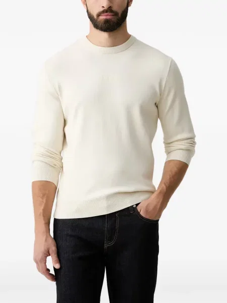 Pulover Guess cu broderie cu decolteu rotund