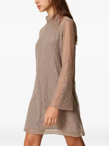 Scurt rochie Twinset cu paiete din dantelă