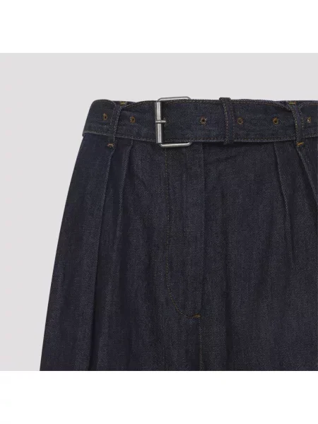 Spodnie Dries Van Noten niebieskie