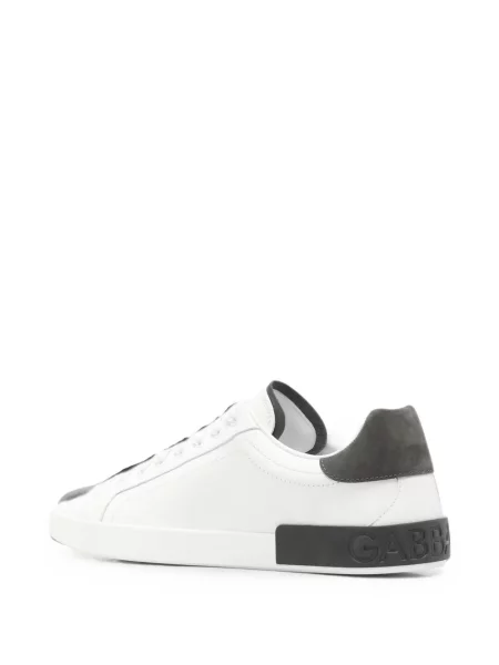 Bőr sneaker Dolce & Gabbana autogrammal fehér