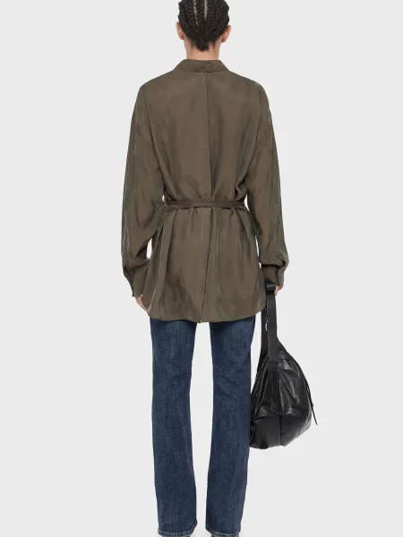 Рубашка Allsaints зеленая