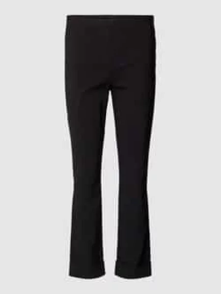 Spodnie materiałowe o kroju straight leg fit z bocznymi wpuszczanymi model ‘IGOR’ Stehmann czarne