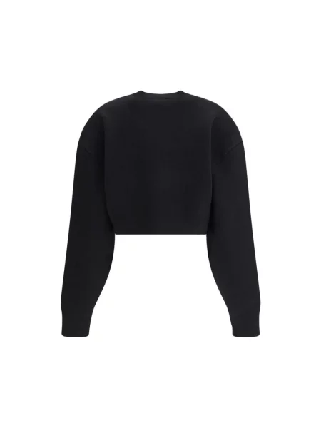 Sweter Tom Ford z kaszmiru z nadrukiem o skróconej długości czarny