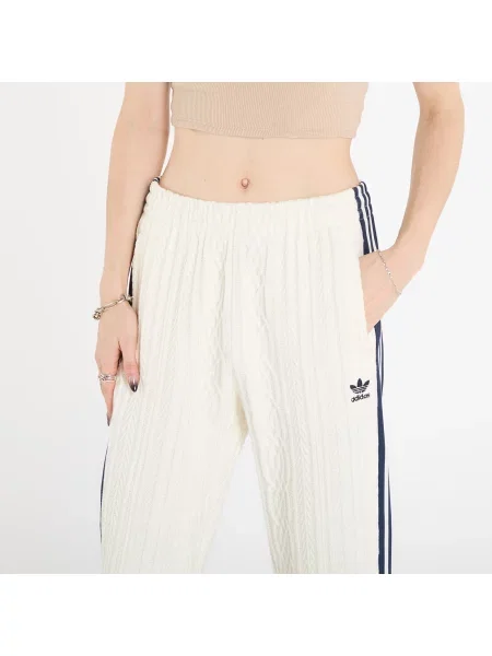 Pletené klasické bežecké nohavice Adidas Originals biela