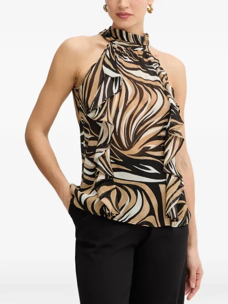 Top Twinset fără mâneci negru