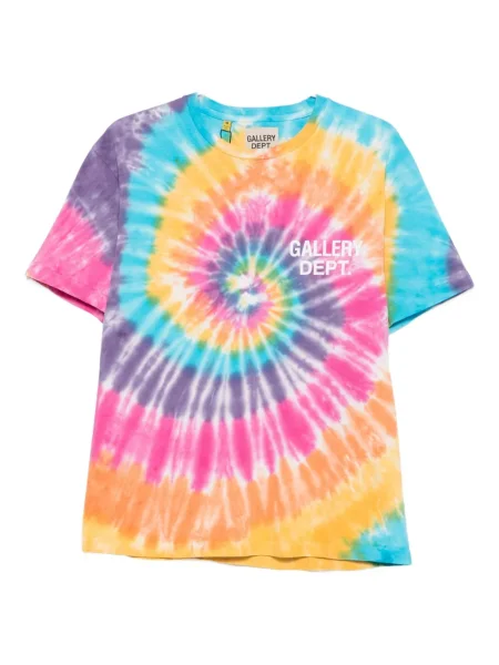 Тениска Gallery Dept. с tie-dye ефект синьо
