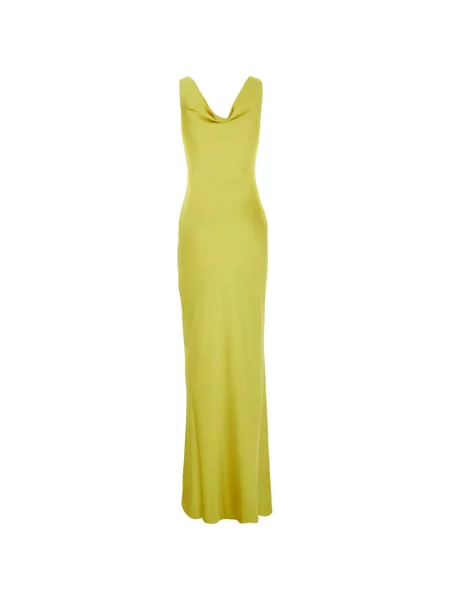 Rochie maxi Norma Kamali fără mâneci galben