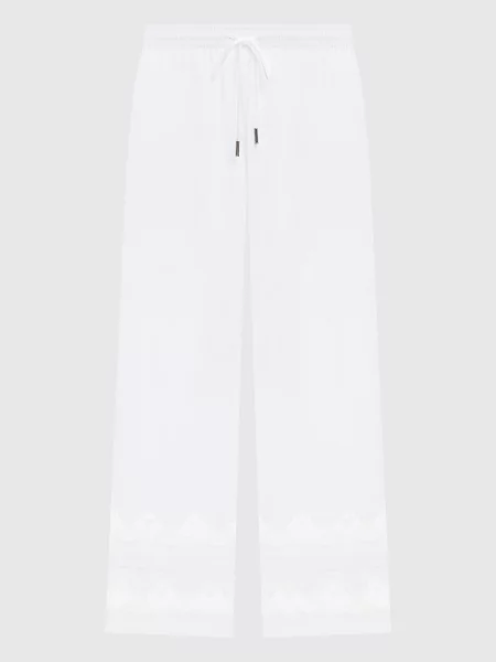 Штани з мереживом Ermanno Scervino білі