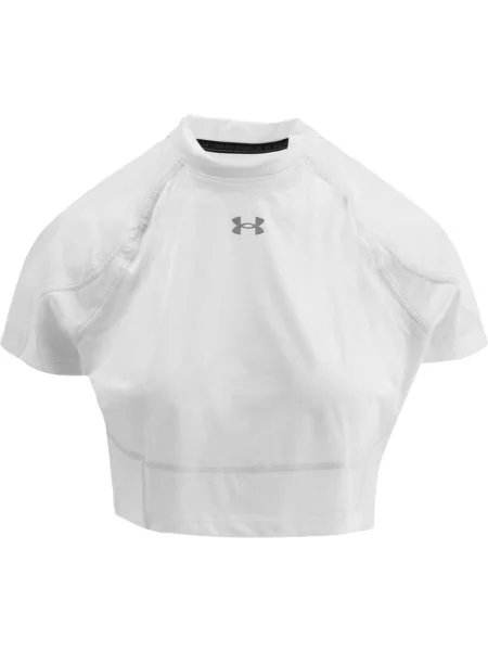 Koszulka z krótkim rękawem Under Armour HeatGear Elite Crop Mock Neck polar XS biały