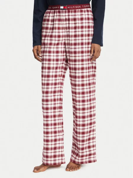Tommy Hilfiger Spodnji del pižame Temno rožnata
