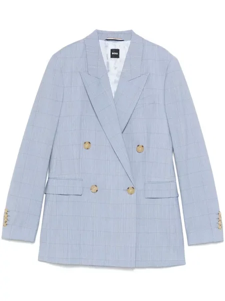 Вълнен кариран блейзър Boss синьо