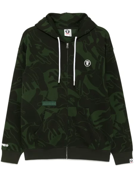 Geacă Aape By A Bathing Ape cu glugă verde
