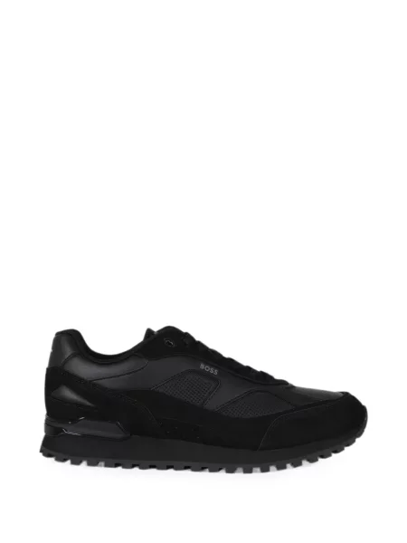 Sneakerși Boss cu imagine negru
