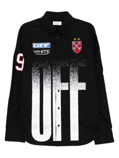 Риза Off-white с градиентным принтом бяло