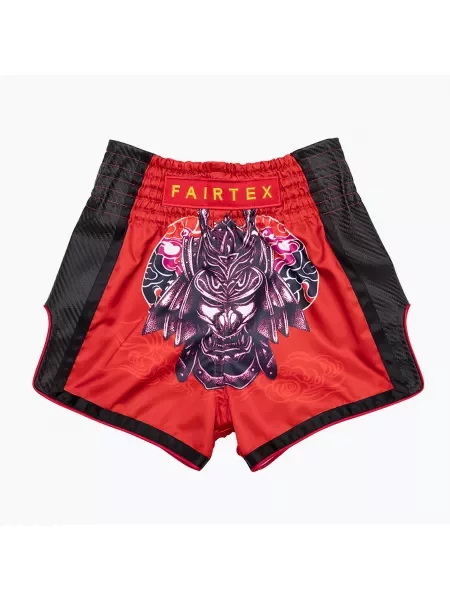 Spodenki bokserskie dziecięce Fairtex Boxing Shorts "Silent Warrior" red czerwone